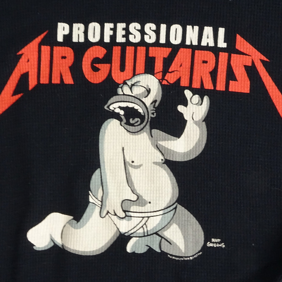 Simpsons "Professional Air Guitarist"Thermal Large - Picture 3 of 7